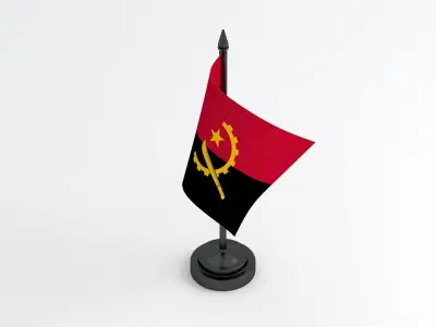 Table Flag Angola 3D model