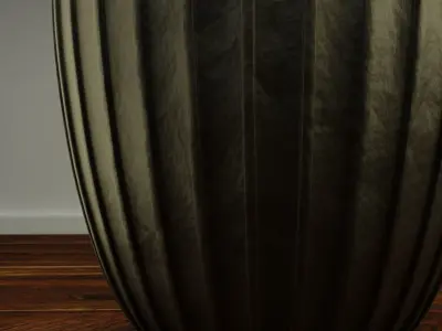 Decorative Groove Vase Low-poly 3D model