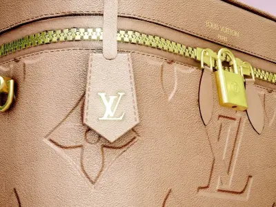 Woman Handbag Louis Vuitton Low-poly 3D model