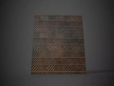 Pattern wall Low-poly 3D model