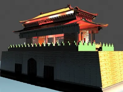  Chinese ancient house  3D model purchase