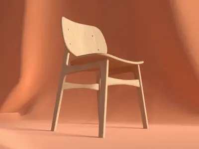 Realistic Chair 3D Model with 4K Texture and UV Unwrapping 3D model