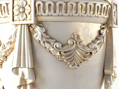Classic vase for decorating the facade 3D model