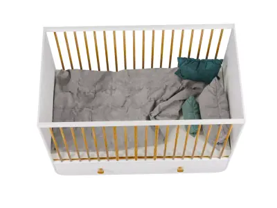 Ikea baby cot 3D model