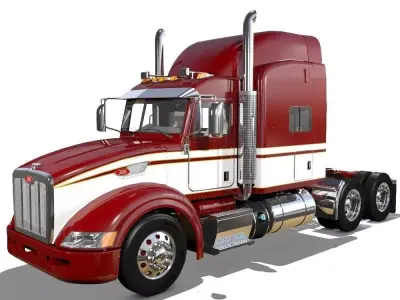 386 Semi Truck 3D model