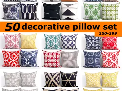 50 Decorative set pillow 250-299 3D model