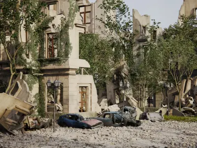 Archexteriors for UE vol 2 - Post-apocalyptic Scene 3D model