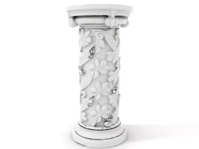 Elegant Marble Column model pack Low-poly 3D model
