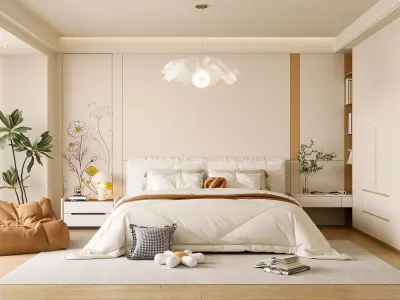 Modern Bedroom 3D Model 3D model