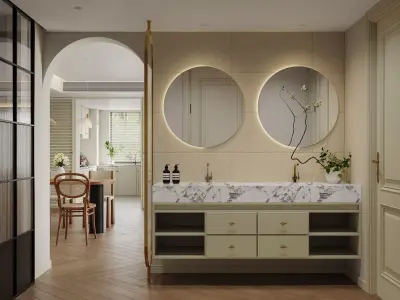 Luxury living room dining room interior scenes 20 3D model purchase