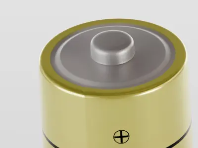 AA Battery Alkaline Free 3D model