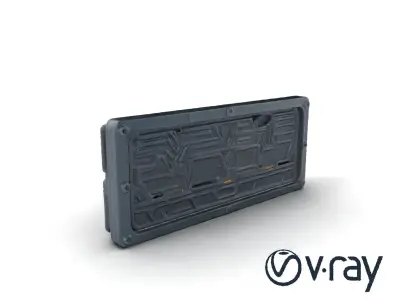 Futuristic Command Center Wall Section model pack Low-poly 3D model