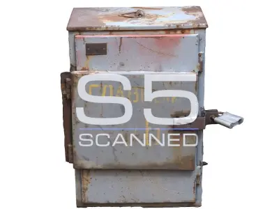 Electrical box grey scan 42 Low-poly 3D model