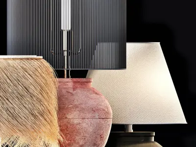 Table lamp-set 01 3D model