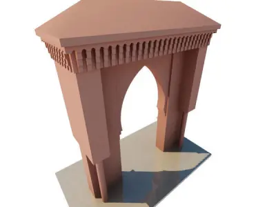 Traditional Moroccan Door 3D model