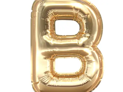  Balloons  Alphabet Golden 3D model