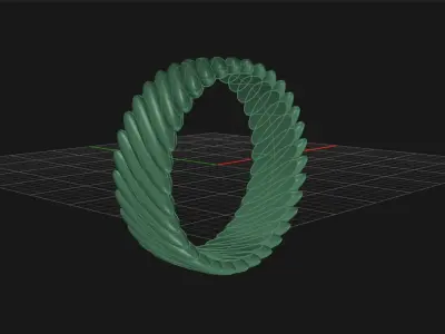 free form bead band Ring  Free 3D print model
