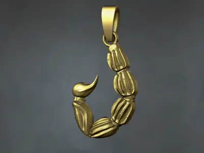 Scorpion Tail Pendant Free 3D print model