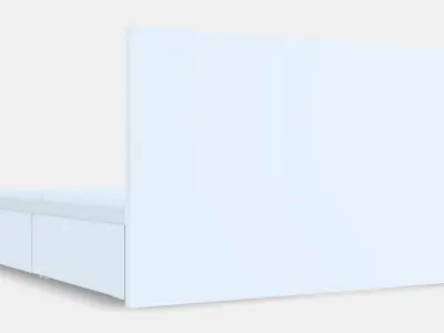 MALM Bed frame high w 4 storage boxes 13 1 Low-poly 3D model