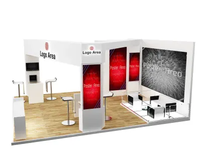 Booth Exhibition Stand a402 3D model