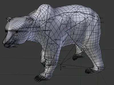 Bears pack Low-poly 3D model