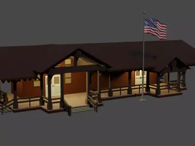 The forest house Free 3D model