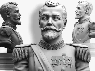 Imperator bust of soldier 3D print model