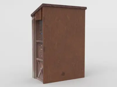 Edo Vending Machine Low-poly 3D model