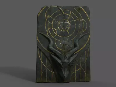 Dragon Door Low-poly 3D model