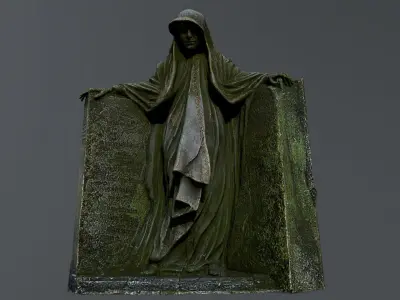 Dark Woman Low-poly 3D model