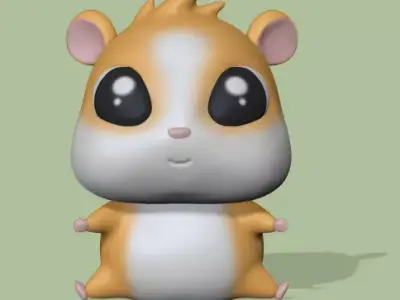 Cute Hamster  3D print model