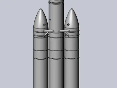 Delta IV Heavy Rocket 3D-Printable Miniature 3D print model