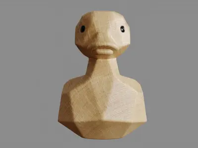 Wooden Duck 3D model