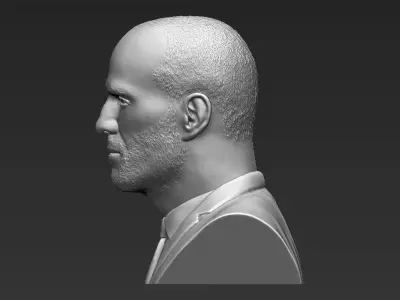Jason Statham bust 3D printing ready stl obj formats 3D print model