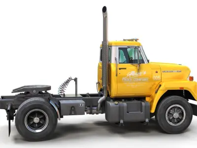 International Fleetstar daycab semitruck Low-poly 3D model