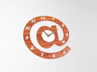 Wall Clock 3D model 8