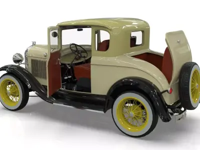 Vintage Coupe Car 1930 3D model