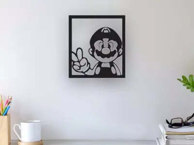 Super Mario Wall Art 3D print model order