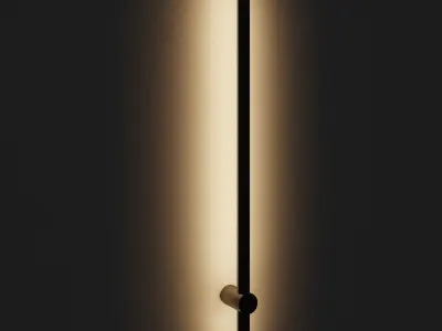 Sconce black metal Low-poly 3D model