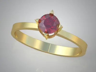 Diamond ring 0449 3D printable model9 Free 3D print model