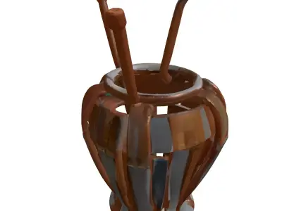 Rusty Metal Industrial Vase Prop Low-poly 3D model