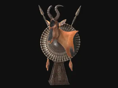 Hartebeest Trophy model 3D model