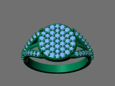 Womens Rings With Stone Ring Ready STL 3DM Models Rings women 3D print model