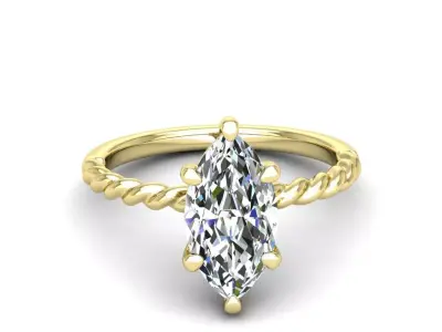 Engagement ring Victoria marquise 3D print model