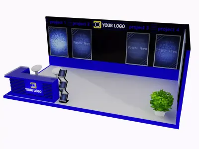 Booth Exhibition Stand a419d 3D model