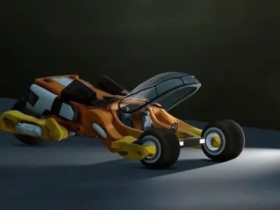 Bujji Advance futuristic car Free low-poly 3D model