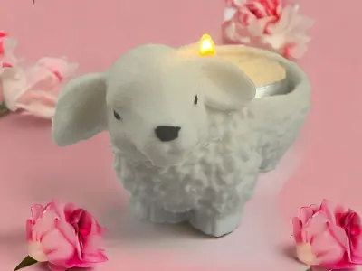 SHEEP CANDLESTICK 3D print model