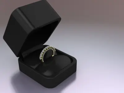 BEUTIFULL RING WITH STONES 3D PRINTING MODEL 3D print model