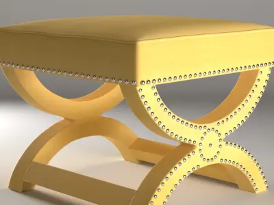 Mystic Ottoman Yellow Arlo Home 3D model