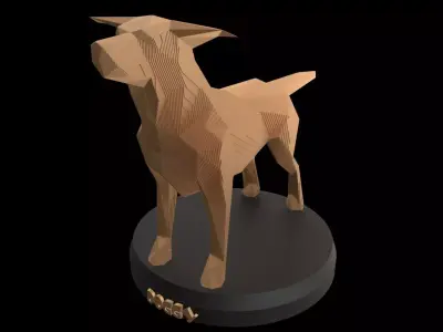 Parametric Smalltan Low-poly 3D model